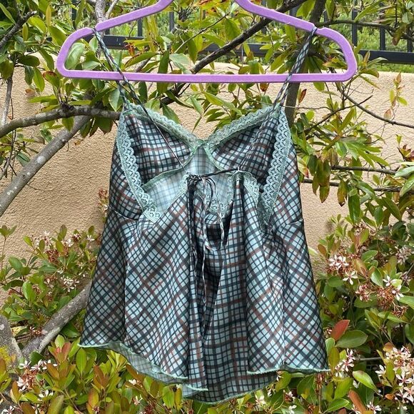 Free People Confidence Crop Camisole Green & Brown. Size XL. New with Tag (NWT) - Picture 7 of 14